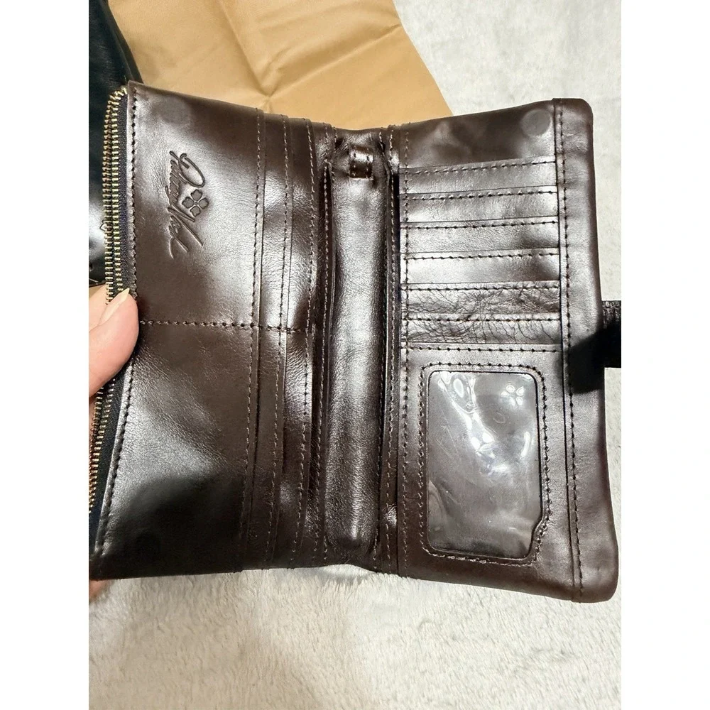 Patricia Nash Dorothy Leather Purse Wallet Shoulder Bag Top Handle